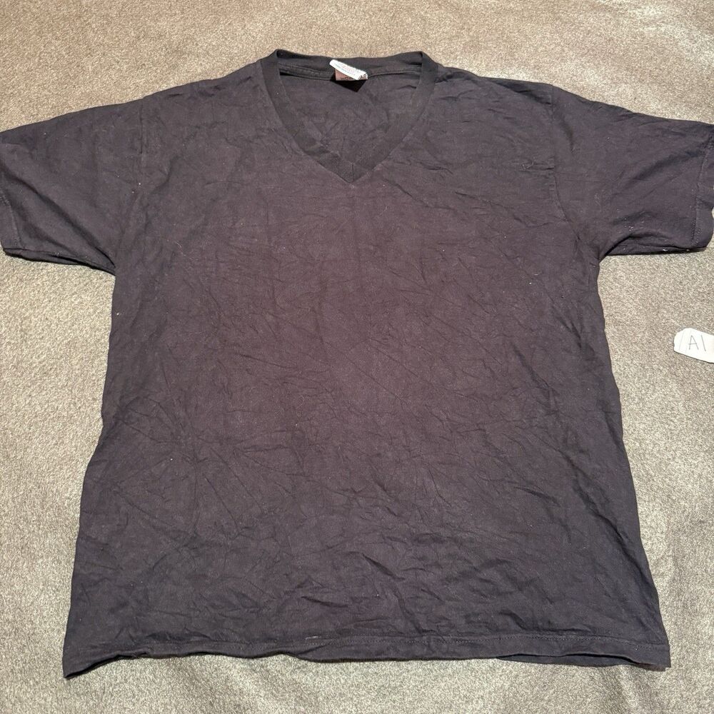 Pro Club Womens TShirt XL Extra Large Black Heavyweight V Neck Short Sleeve